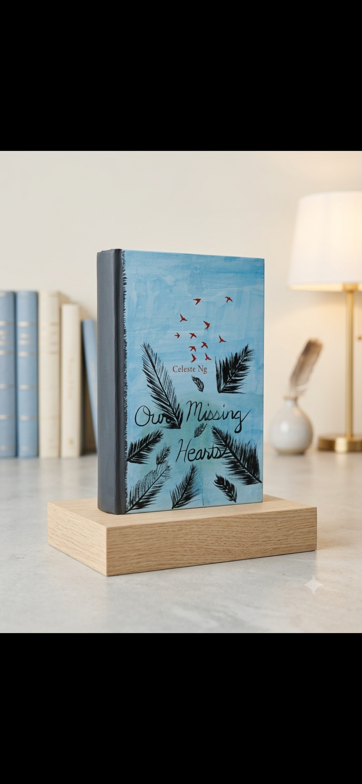 Repurposed Hand-Painted Hardcover Book ( Our Missing Hearts by Celeste Ng)